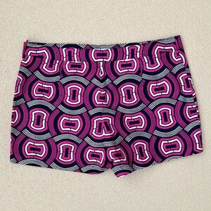 Club Monaco Rimon Cotton Shorts in Geometric/Retro Print (Size 2)
